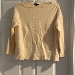 Lafayette 148 New York Cream Crew Neck Sweater